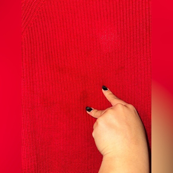 J.crew Button raglan crewneck red sweater NWT MEDIUM - Picture 6 of 7